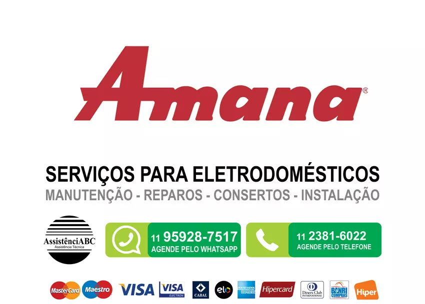 Amana Assistência técnica refrigeradores